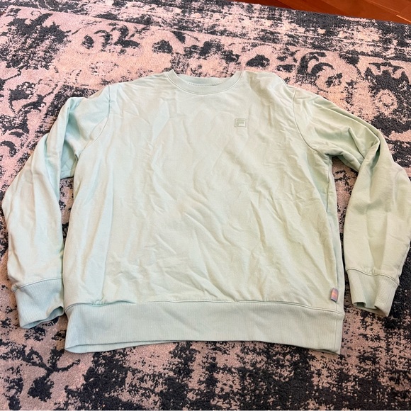 Fila Tops - Fila Sweatshirt Crewneck Pullover Pocket Light Aqua Green Women’s M Sporty